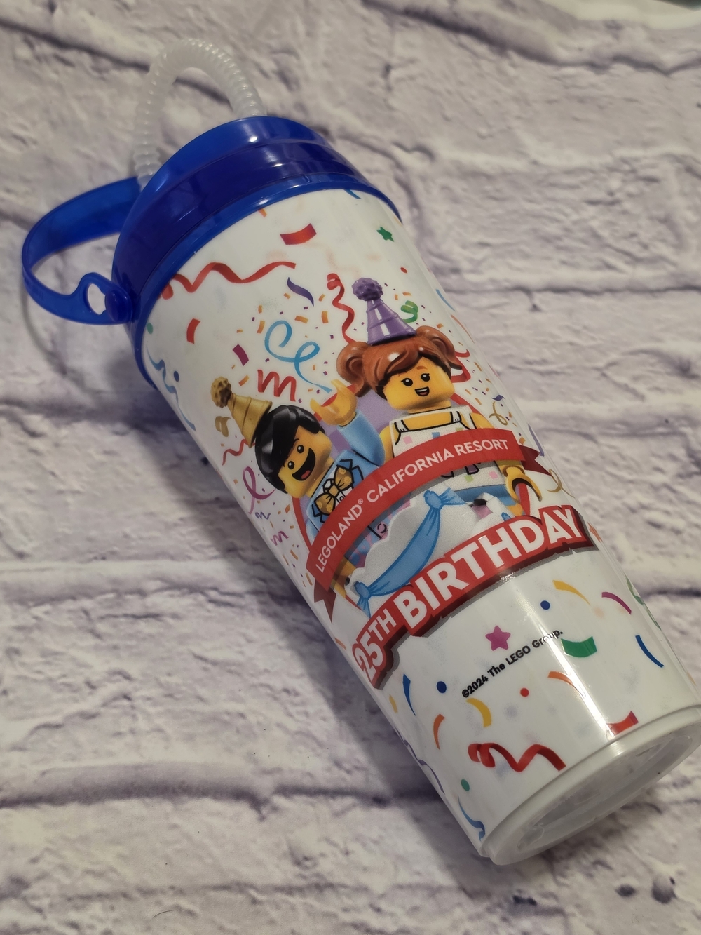 Legoland 25th Birthday Party Tumbler W/straw